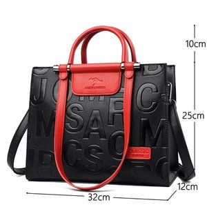 New Luxury Leather Large Retro Tote Handbag